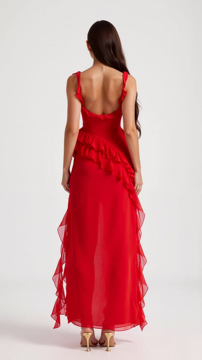 Susan Ruffled Maxi Dress