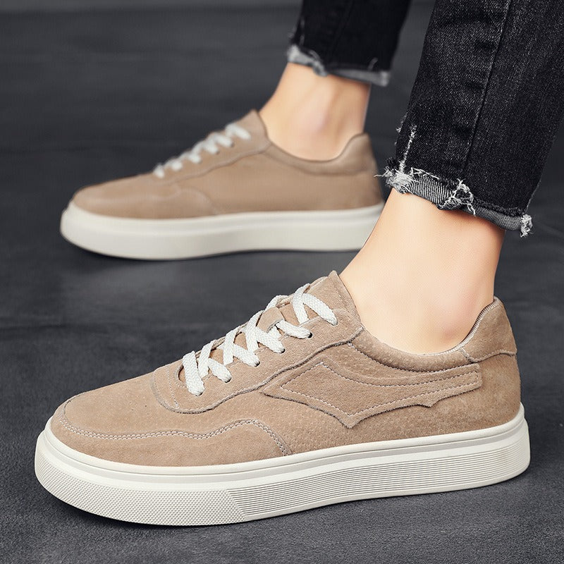 Britische Retro-Stil Herren Low Top Turnschuhe Kamel Farbe - Henry