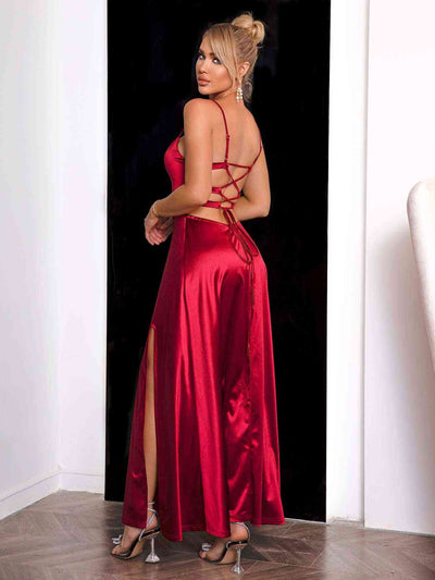 Alessia™ | Satin Maxikleid