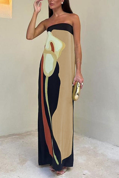 Semma - Off-Shoulder-Maxi mit Blumendruck