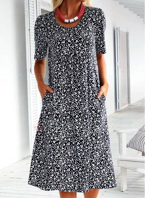 Stilvolles Kleid mit Blumenmuster – Eva | Das perfekte leichte Sommerkleid!
