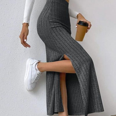 Strickrock mit Seitenschlitz bequem und raffiniert, ideal für einen lässigen und modernen Look