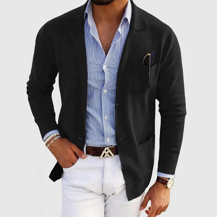 Silvanus - Herren Casual Strick Blazer, Leicht
