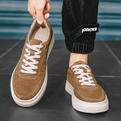 Britische Retro-Stil Herren Low Top Turnschuhe Kamel Farbe - Henry