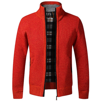 Tom Polo - stylischer zipper strickpullover für herren (italienisches design)