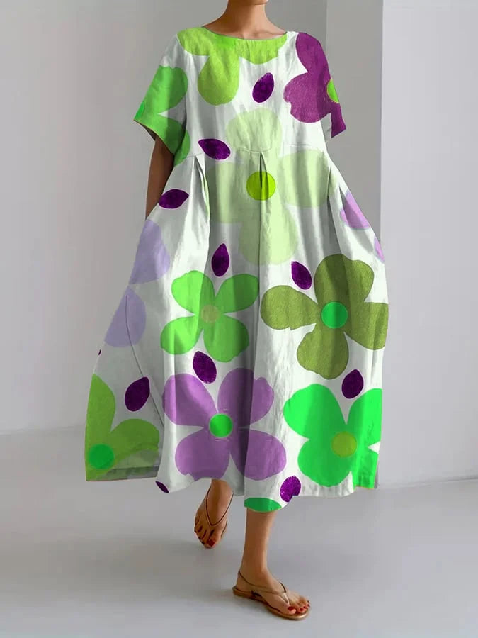 VALENTINA | Florales Sommerkleid mit schmeichelhaftem Schnitt und viel Bewegungsfreiheit