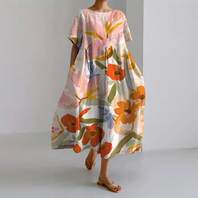 VALENTINA | Sommerliches Blumenkleid mit schmeichelhaftem Schnitt und Bewegungsfreiheit.
