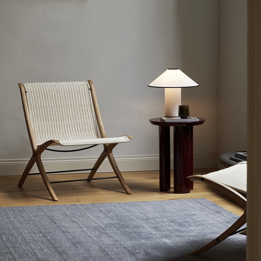 Tischlampe mit Stoffschirm – Lunara