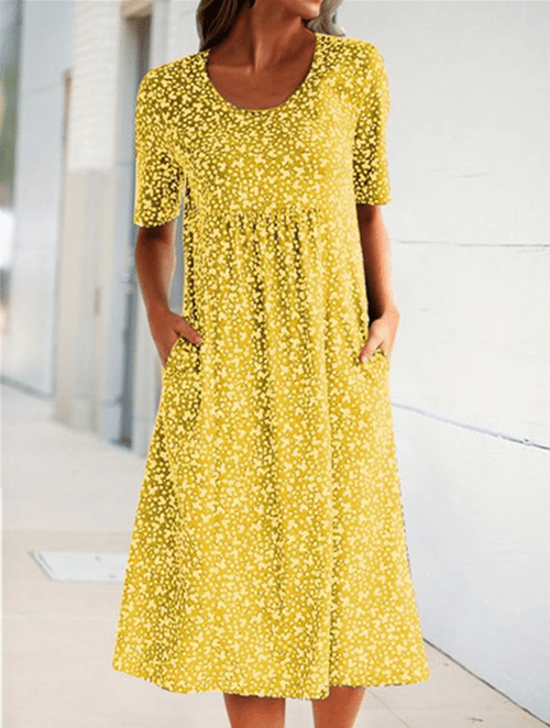 Stilvolles Kleid mit Blumenmuster – Eva | Das perfekte leichte Sommerkleid!