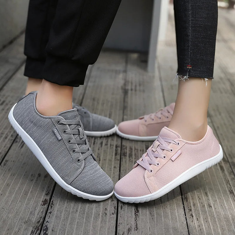 Atmungsaktive Unisex-Sneaker mit rutschfester Sohle in Pastellrosa - Elina