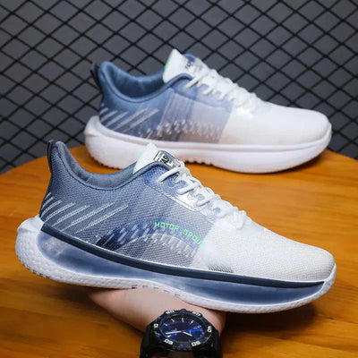 Herren Turnschuhe mit blau-weißer degradierter Sohle - Orion