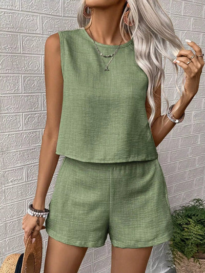 Lässiges Sommer-Top und Shorts für Damen - Isela