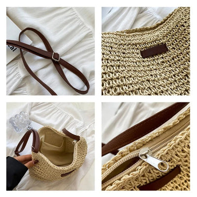 Tatienne – Stroh Umhänge Tasche