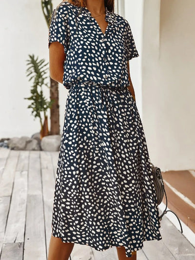 Vexana - Luftiges Sommerkleid Damen mit Druck Elegant