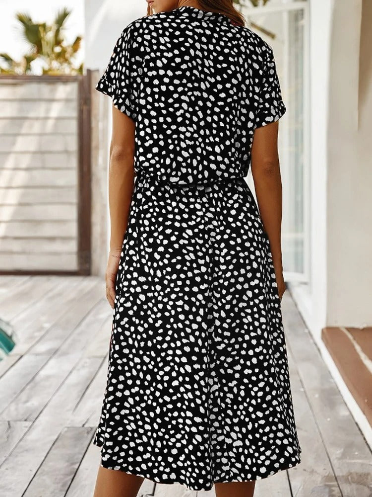 Vexana - Luftiges Sommerkleid Damen mit Druck Elegant