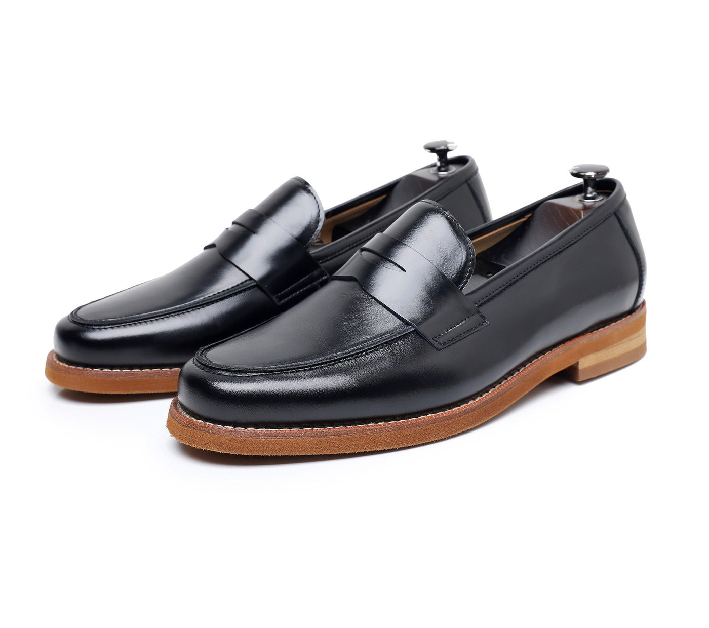 Klassische braune Herren-Slipper aus echtem Leder - Whitmore