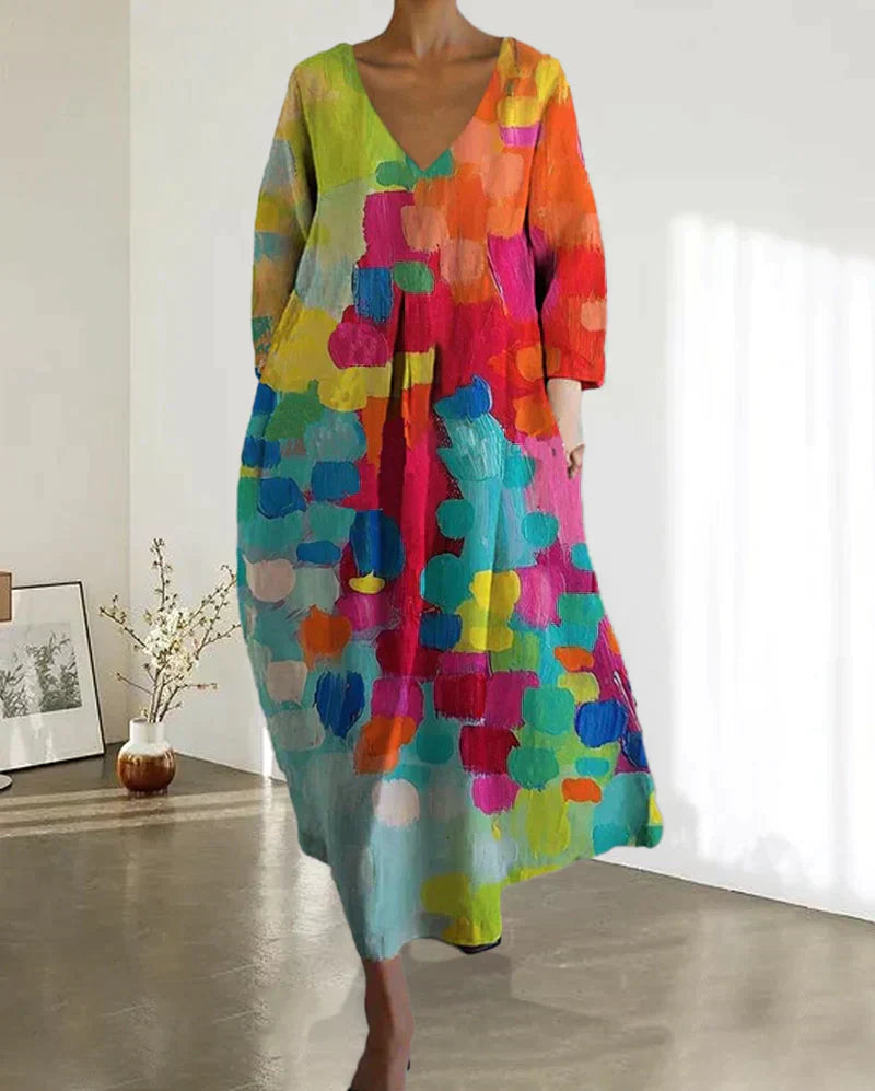 Alina – Buntes Kleid mit Muster für Damen