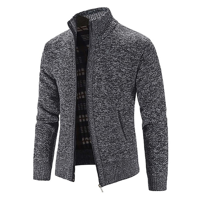 Tom Polo - stylischer zipper strickpullover für herren (italienisches design)
