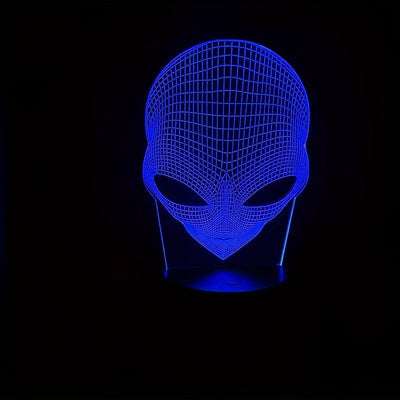 3D Alienkopf LED Tischlampe mit 7 Farben - Lunaris