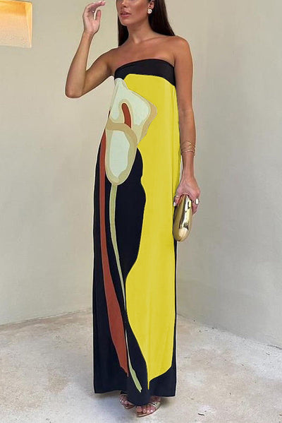 Semma - Off-Shoulder-Maxi mit Blumendruck