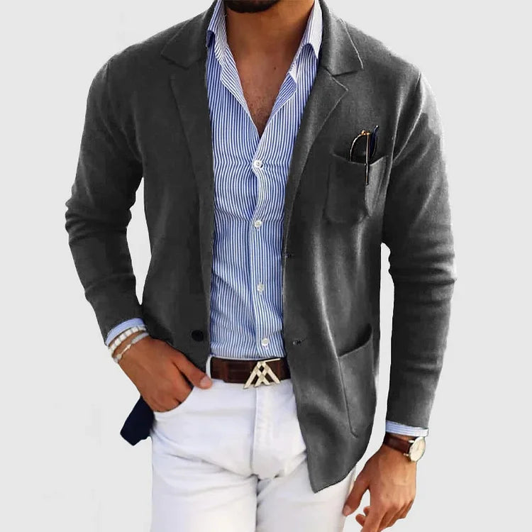 Silvanus - Herren Casual Strick Blazer, Leicht