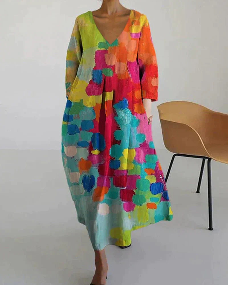Alina – Buntes Kleid mit Muster für Damen