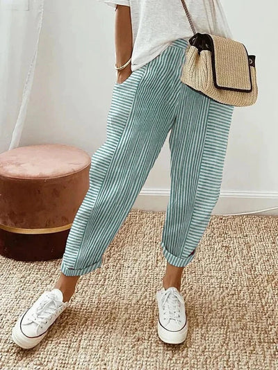 Luisa | Gestreifte Baumwollhose