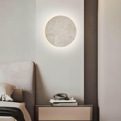 VintageRock Light - Vintage Runde Stein LED Wandleuchte