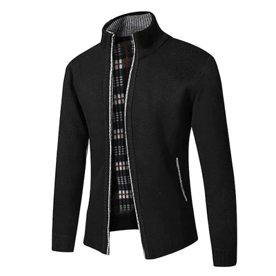 Tom Polo - stylischer zipper strickpullover für herren (italienisches design)