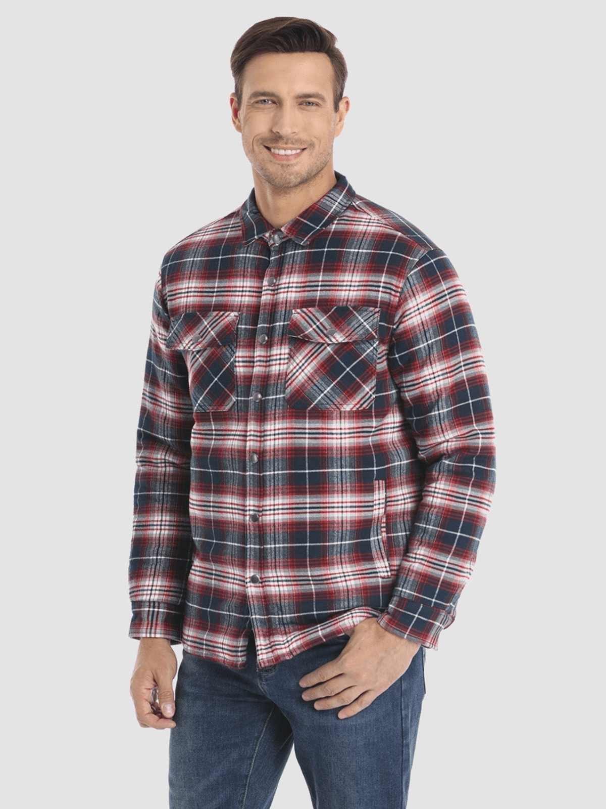 Kristian | Kariertes Motorrad-Langarmshirt