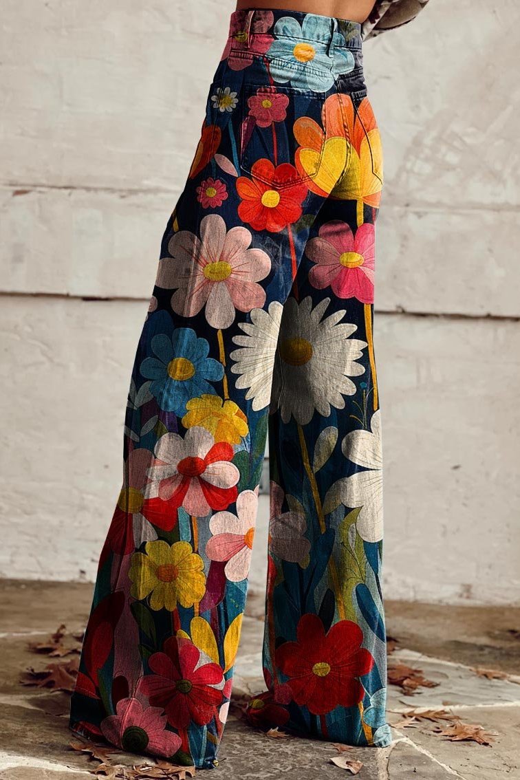 Andreona | Weite Hose mit Blumendesign