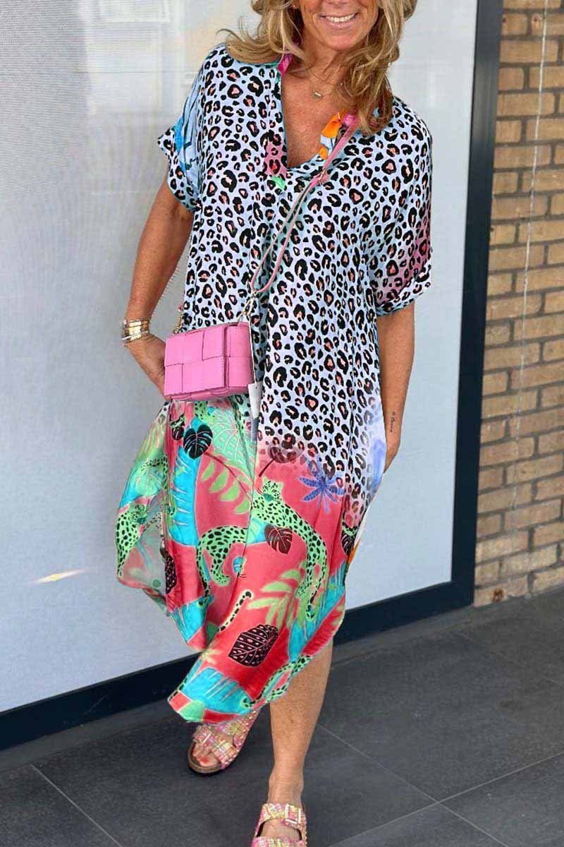Isabel | Lässiges Kleid mit Leopardenmuster