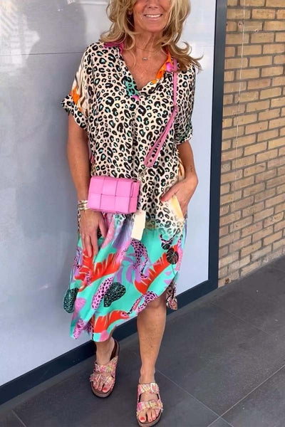 Isabel | Lässiges Kleid mit Leopardenmuster