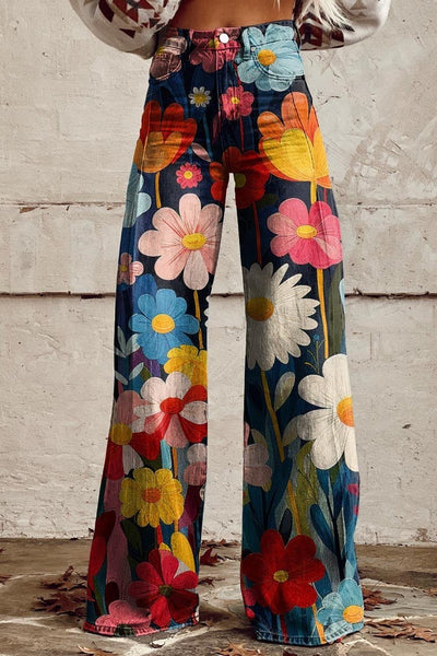 Andreona | Weite Hose mit Blumendesign