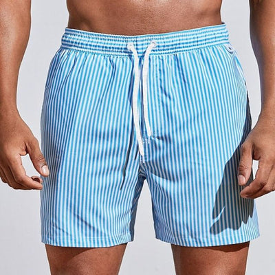 Albi - Herren Schnelltrocknende Badeshorts Gestreifte Boardshorts