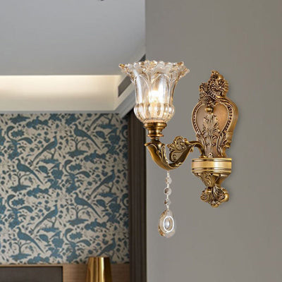 Vintage Goldene Wandleuchte – Aureo