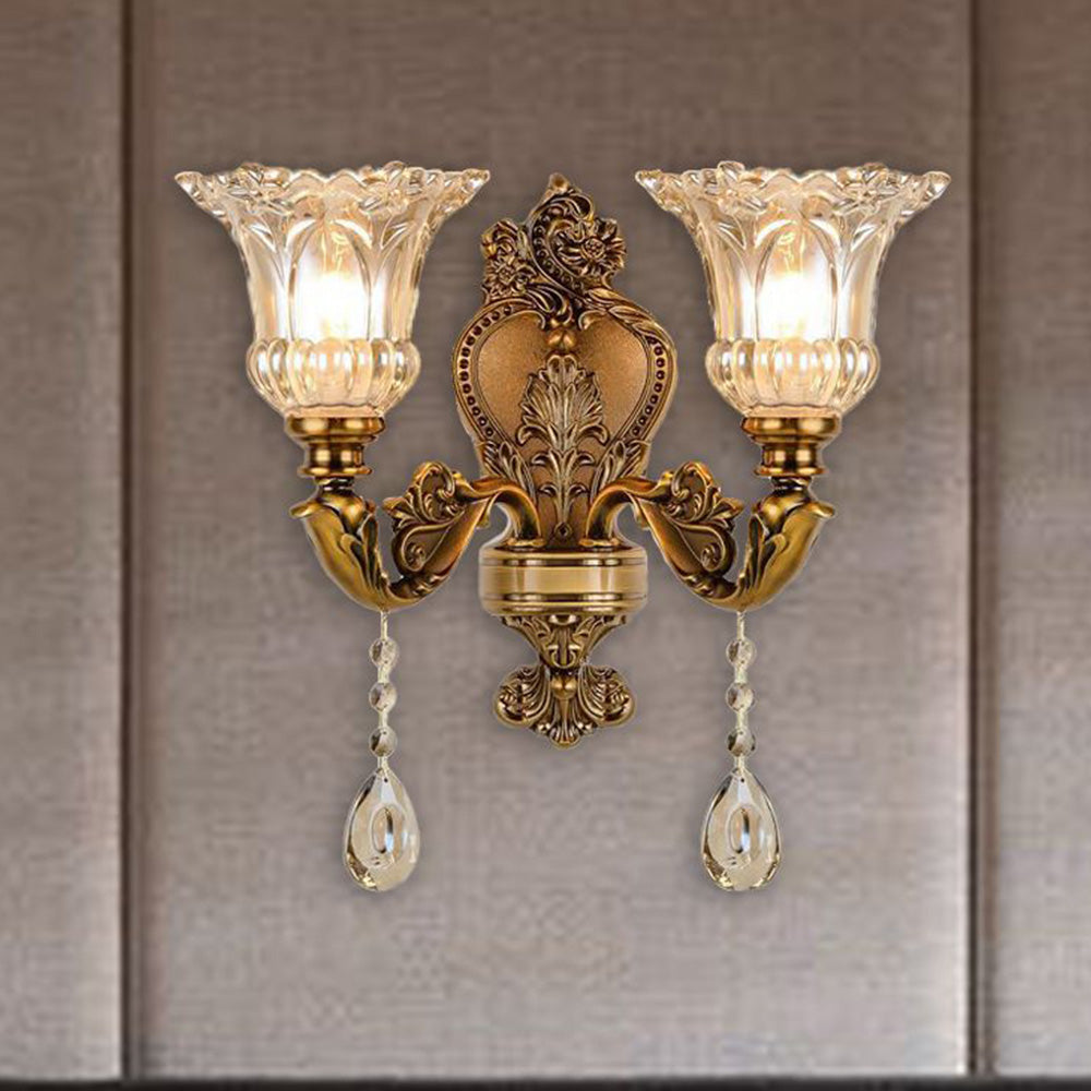 Vintage Goldene Wandleuchte – Aureo