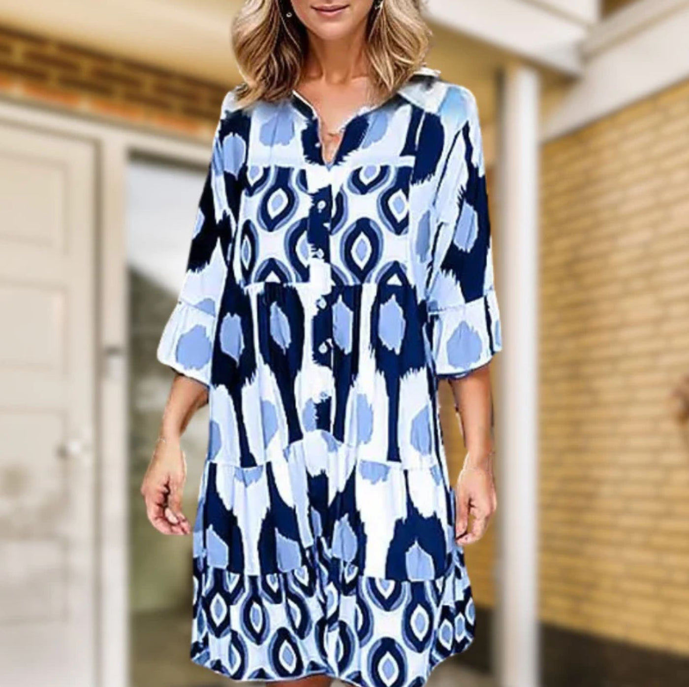 Margaretha | Boho-Kleid mit Knöpfen