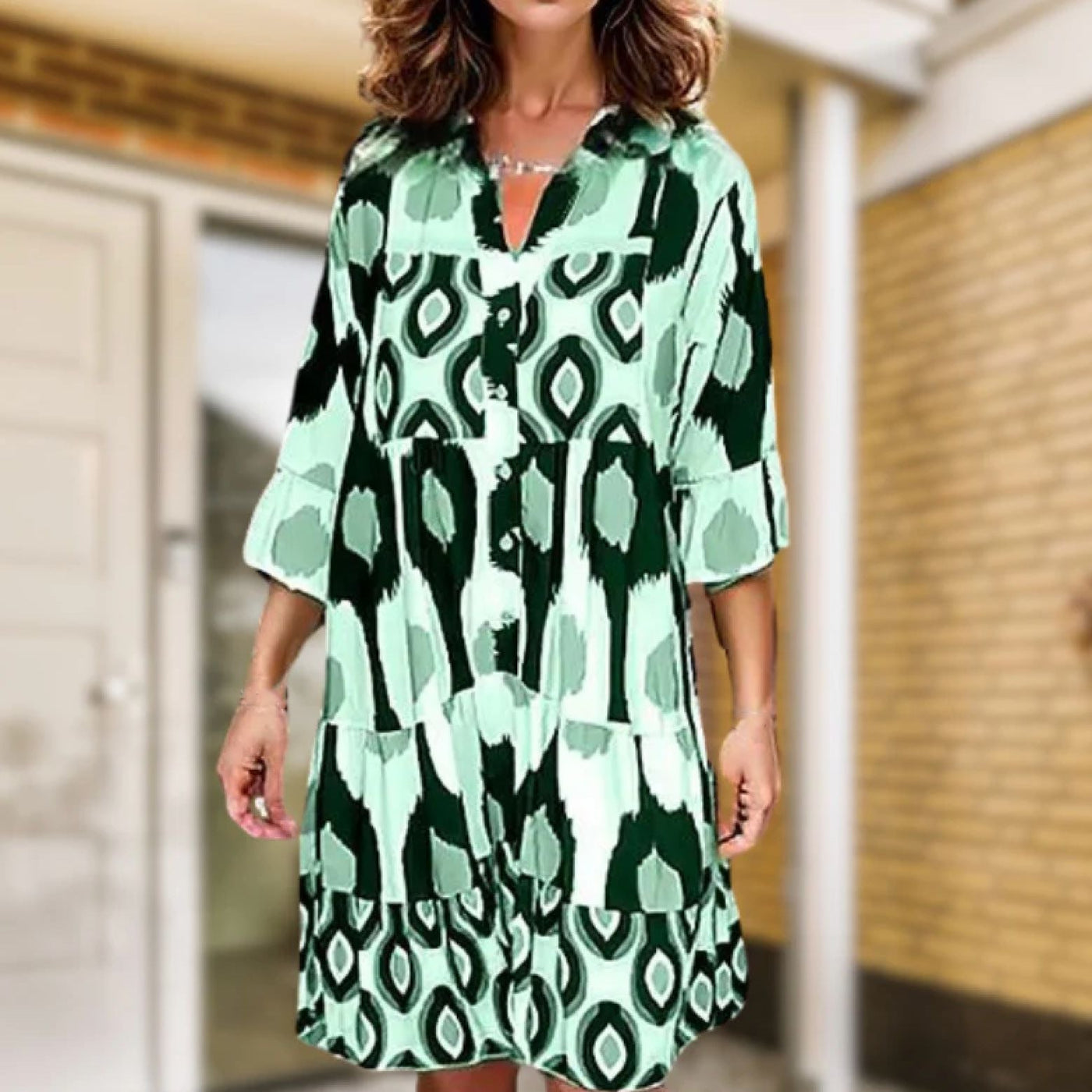 Margaretha | Boho-Kleid mit Knöpfen