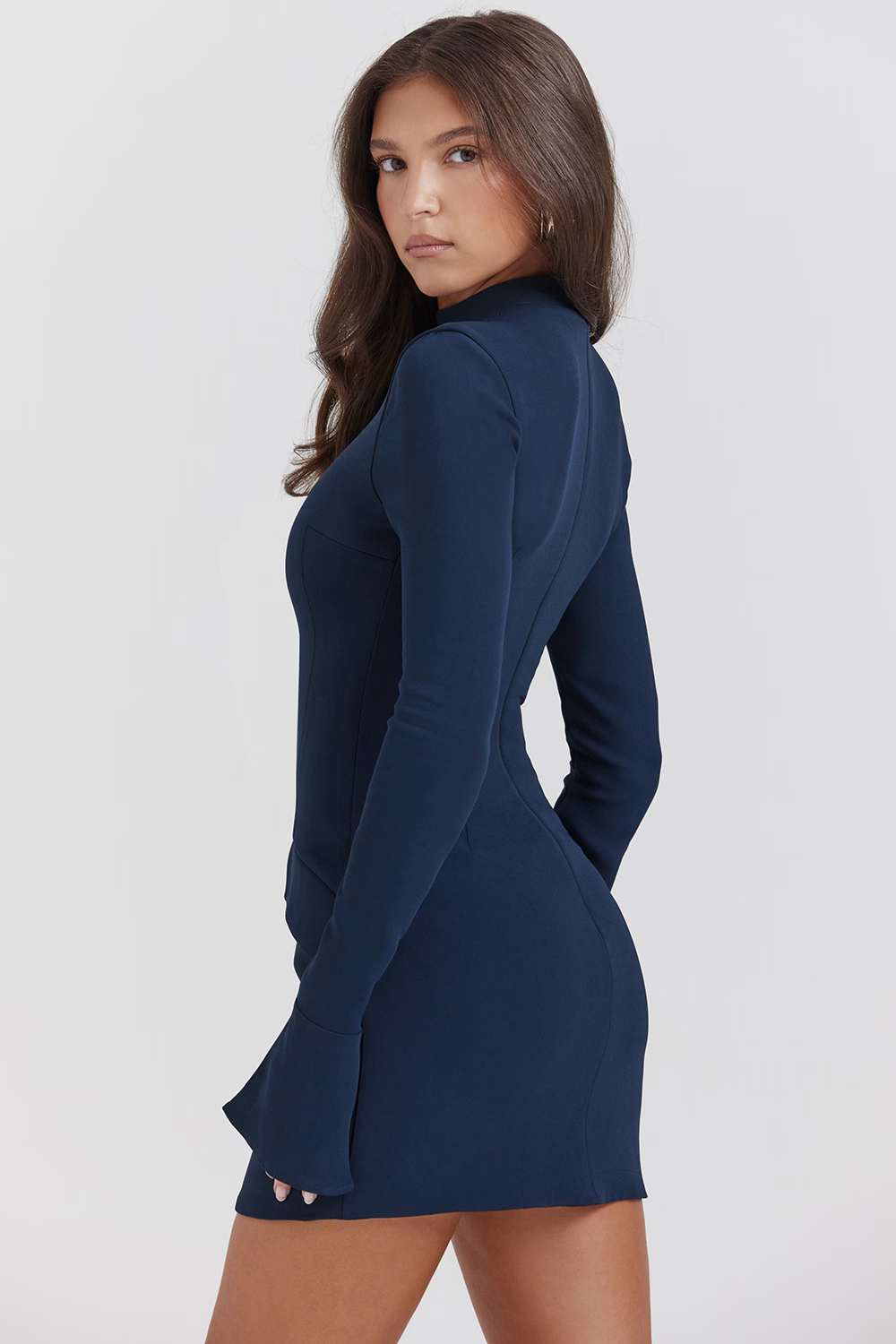 Zevuri ™ | Gestricktes, figurbetontes Minikleid mit Taschendetail