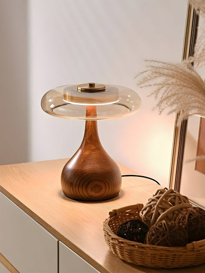 WoodenBliss Light - Nordische Retro-Holzglas-LED-Leuchte