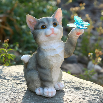 SolarPaws Light - Dekorative Katze Solar LED-Figur Licht