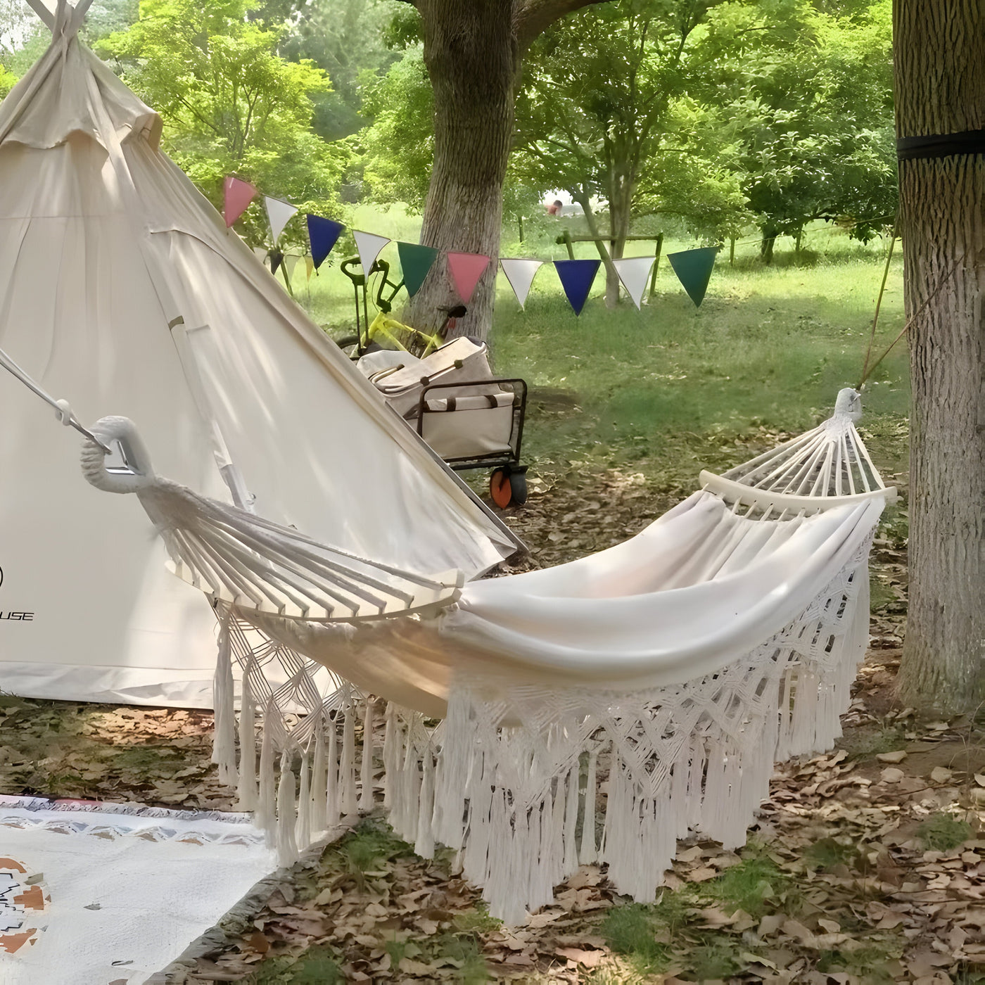 SkyLounge Hängematte - Faltbare Führung Outdoor Hangmatte