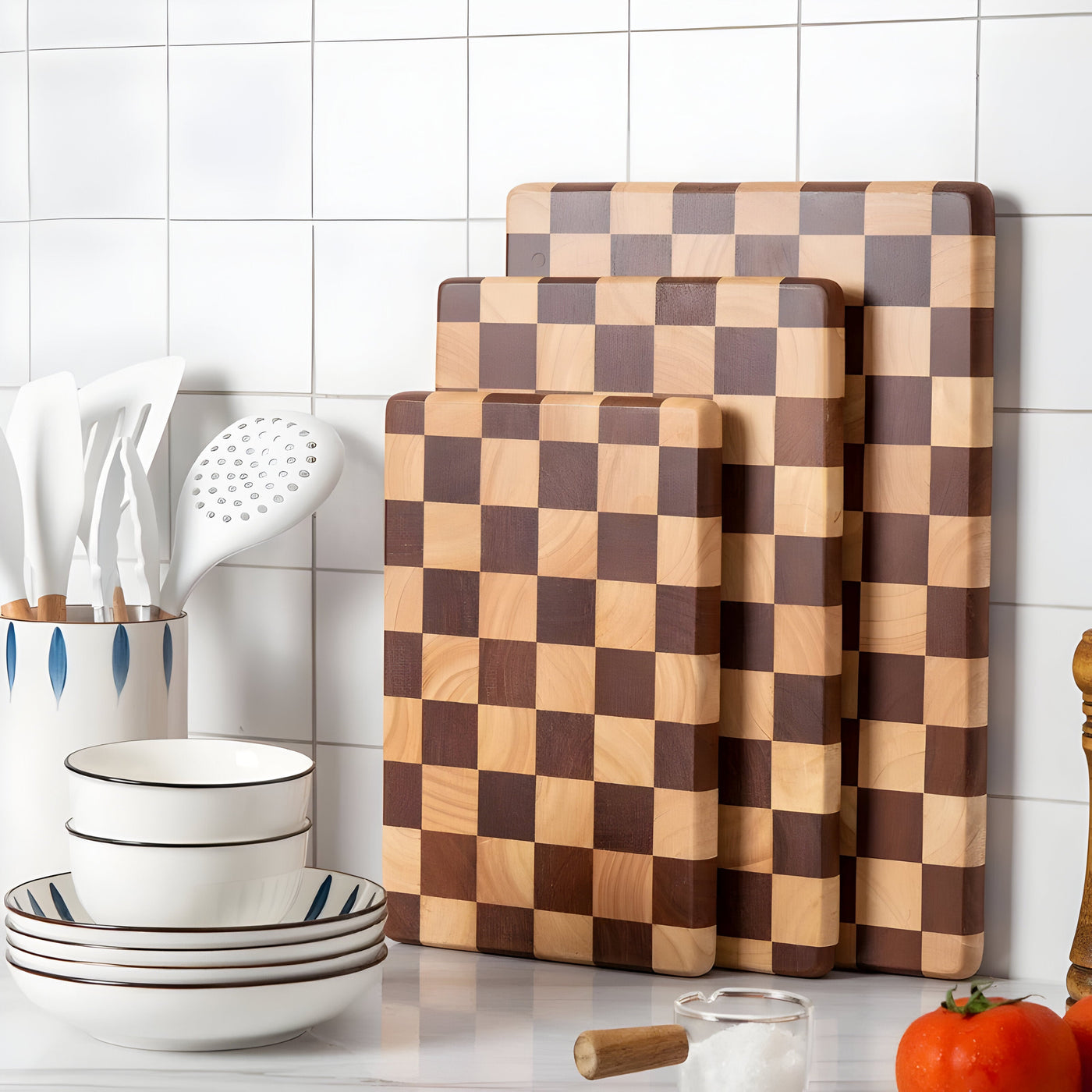 AcaciaGrid Board – Rutschfestes Schneidebrett aus Holz