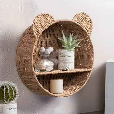 StrawWeave Basket - Strohgeflochtener Aufbewahrungskorb