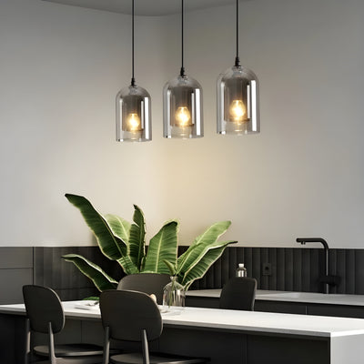 SkyGleam Light - Moderne Doppelglas-Pendelleuchte