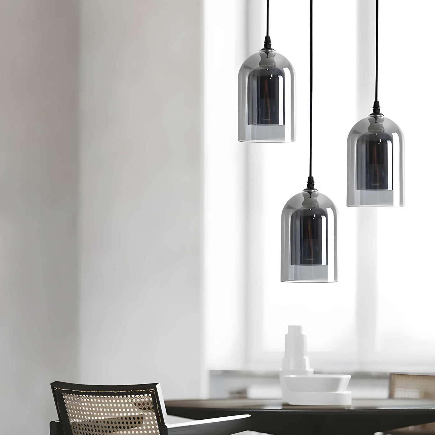 SkyGleam Light - Moderne Doppelglas-Pendelleuchte
