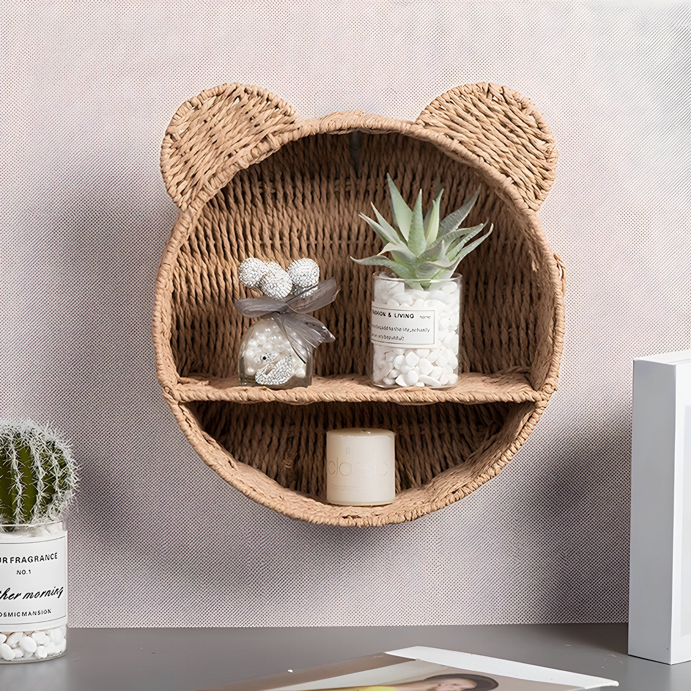 StrawWeave Basket - Strohgeflochtener Aufbewahrungskorb