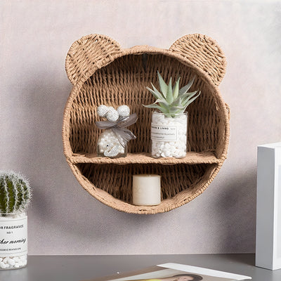 StrawWeave Basket - Strohgeflochtener Aufbewahrungskorb