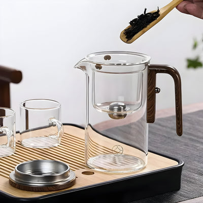 TranquilSip Teekanne – Magnetischer Schalter Filterglas-Teekanne
